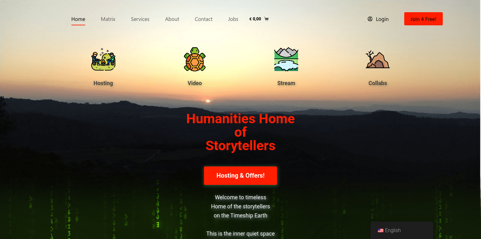 Storytellers, Hosting for Creative Earthlings