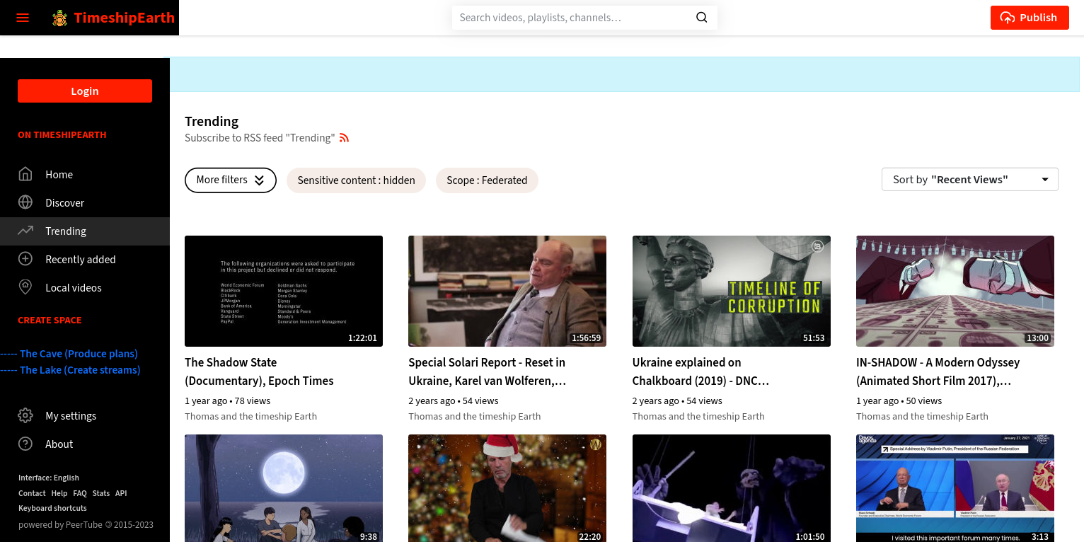 Timeship Earth, a Simple start of a Creative Media Platform