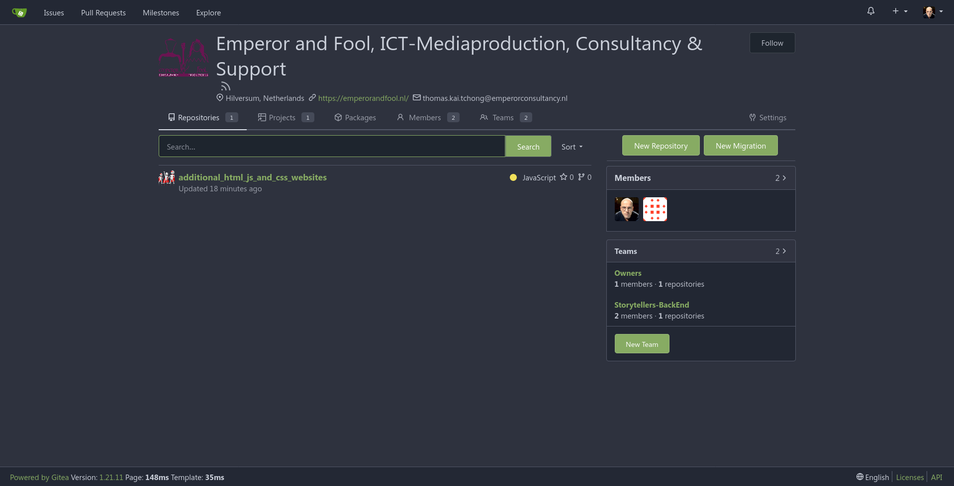 Redpies Git, Hosted in development collaboration